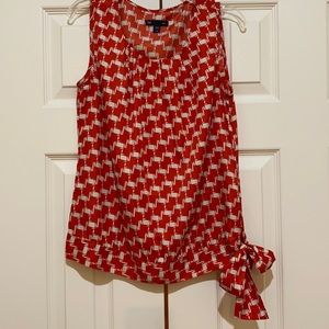 GAP red blouse with side bow